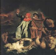 Eugene Delacroix Dante and Virgil in Hell (mk10) painting